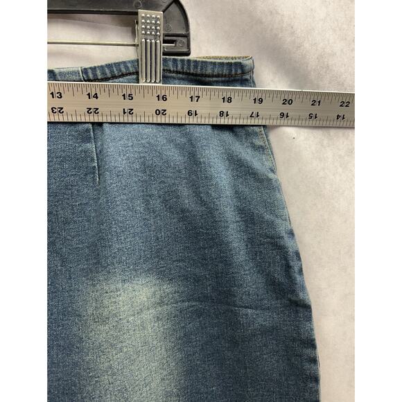 Vintage Me & You Maxi Jean Skirt Size 1X Rise Flared Hippie Cowgirl Boho Y2K 90s - Picture 6 of 10